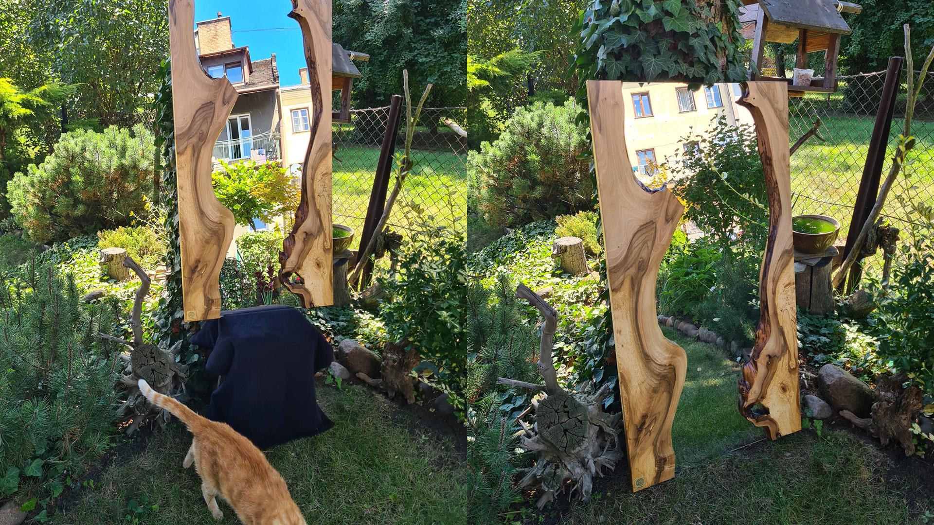 Nowośc w ofercie - Lustro Live Edge z drewna orzechowego