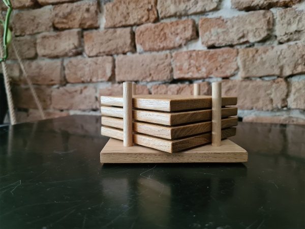 Dębowe podstawki Pod Kubki (4szt.)