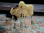 Lampa loftowa z plastra robinii akacjowej