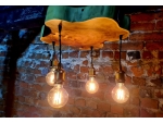 Lampa loftowa z plastra robinii akacjowej