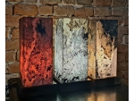 Lampa Kamienna CUBE szara
