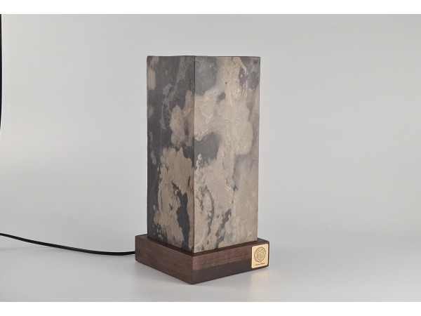 Lampa Kamienna CUBE szara