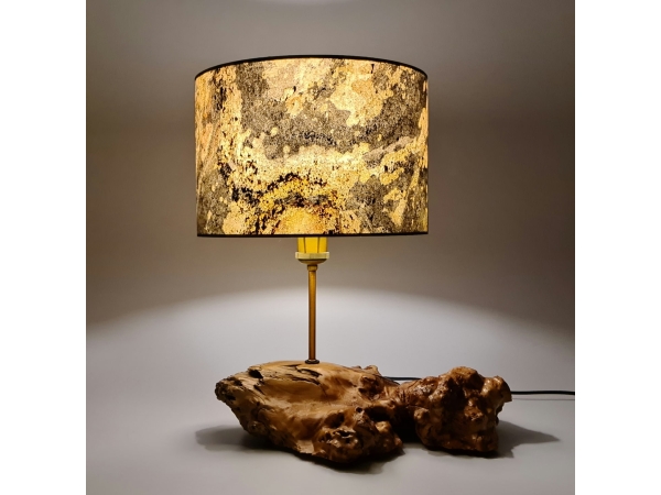 Lampa stołowa Fornir Kamienny z Oliwką
